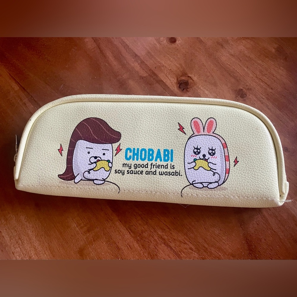 CHOBABI‎ Kawaii Pencil Case Cute Yellow Cosmetic Makeup Bag Organizer